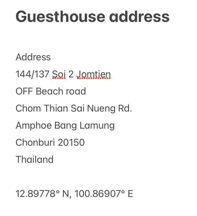 Pluemchai Guesthouse Jomtien Beach Εξωτερικό φωτογραφία