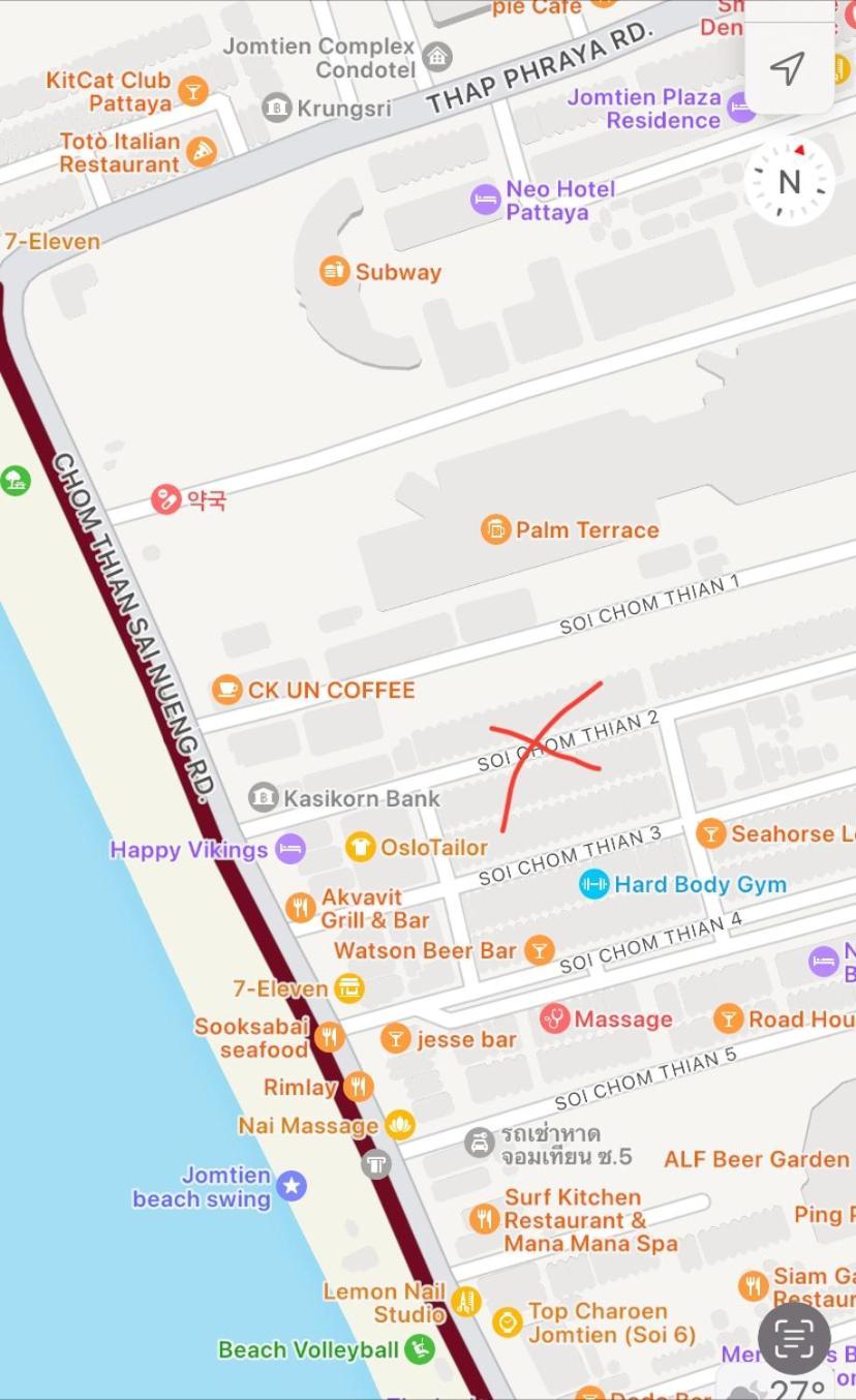 Pluemchai Guesthouse Jomtien Beach Εξωτερικό φωτογραφία